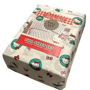 Hello Kitty Christmas Full Sheet Set - White